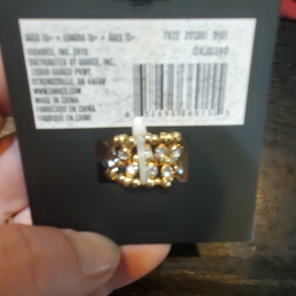 Beautiful cz Goldtone stretch,flex ring, - Picture 4 of 7